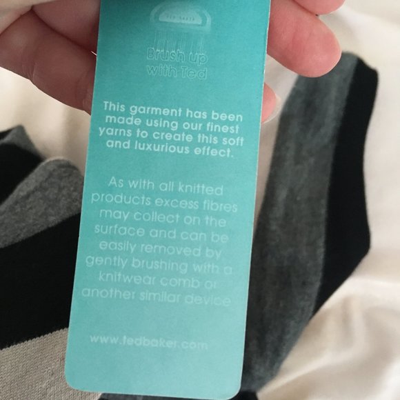 Ted Baker Caligo Striped Detail Bodycon Dress size 1 nwt - Picture 10 of 11